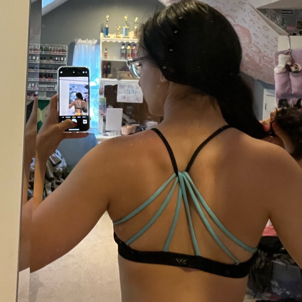 Strappy Black Sports Bra